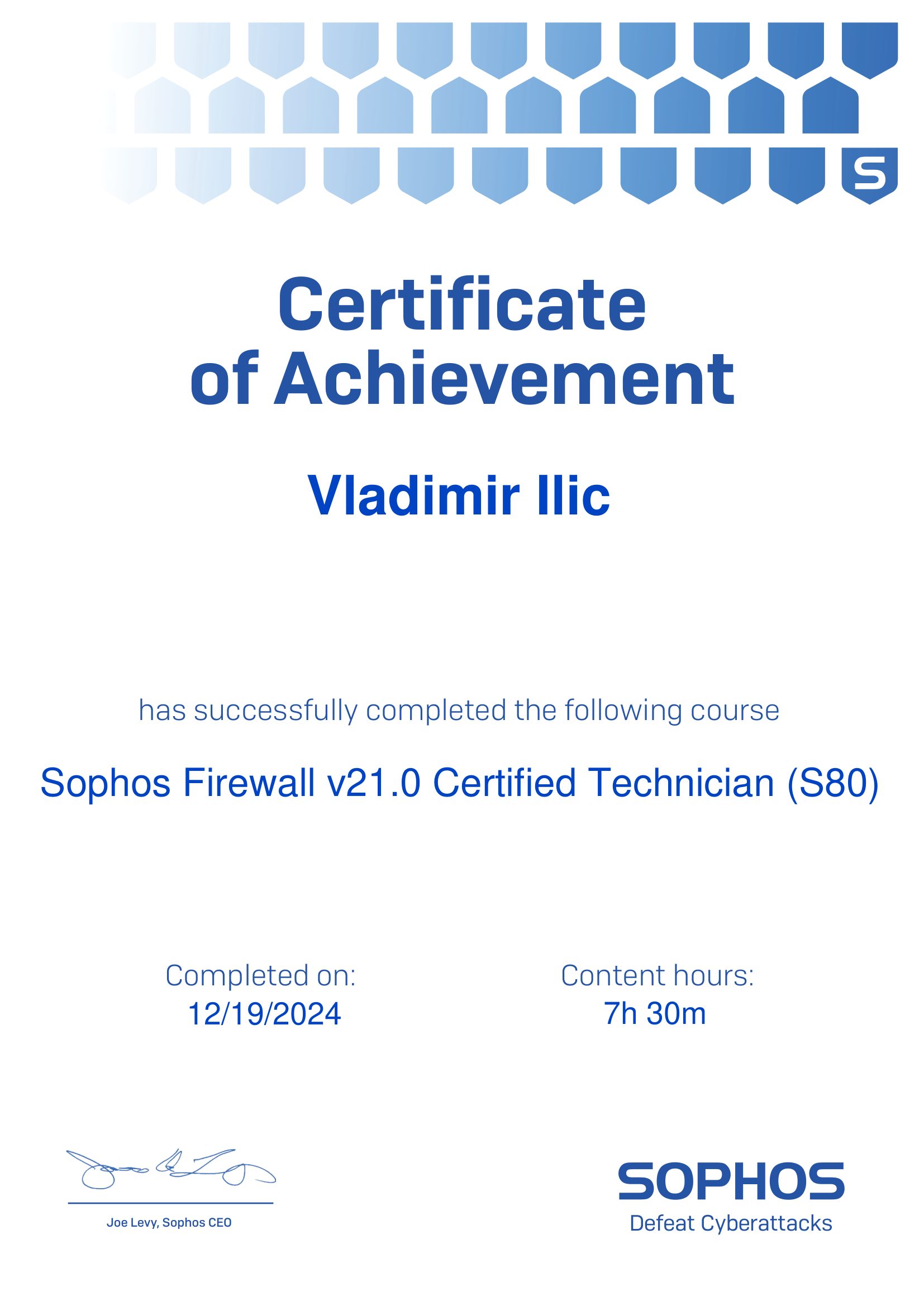 Sophos Firewall Certified Technician