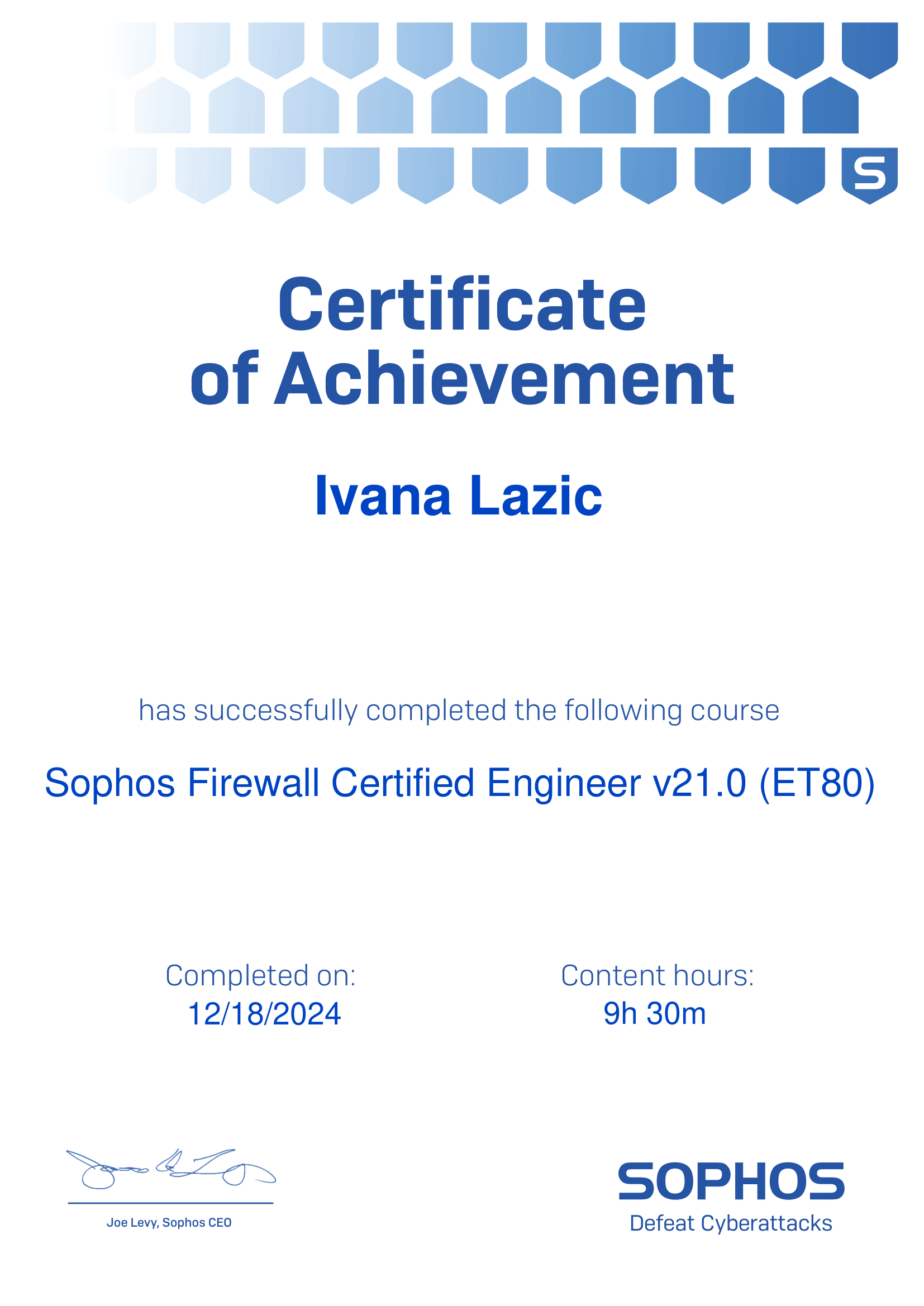 Sophos Firewall Certified Engineer