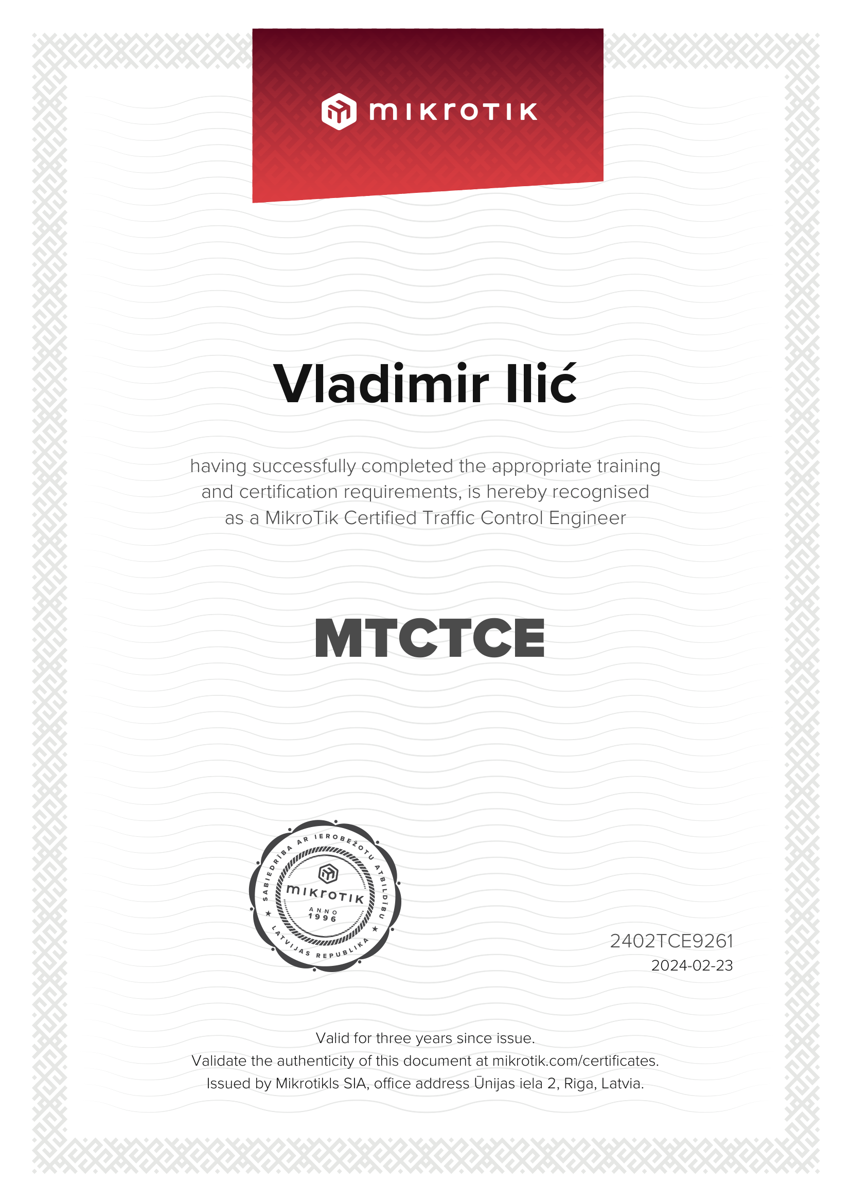 MikroTik Certified Traffic Control Engineer